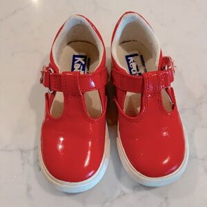 Keds Red Patent Velcro Mary Jane Sneakers (8 Toddler)
